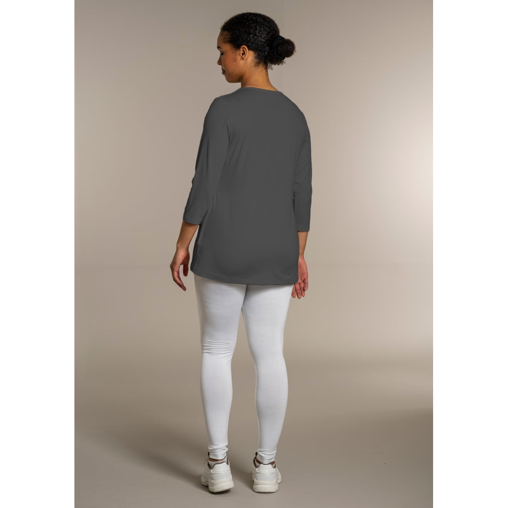 Sandgaard T-shirt med 3/4 ærmer T-Shirt Grey