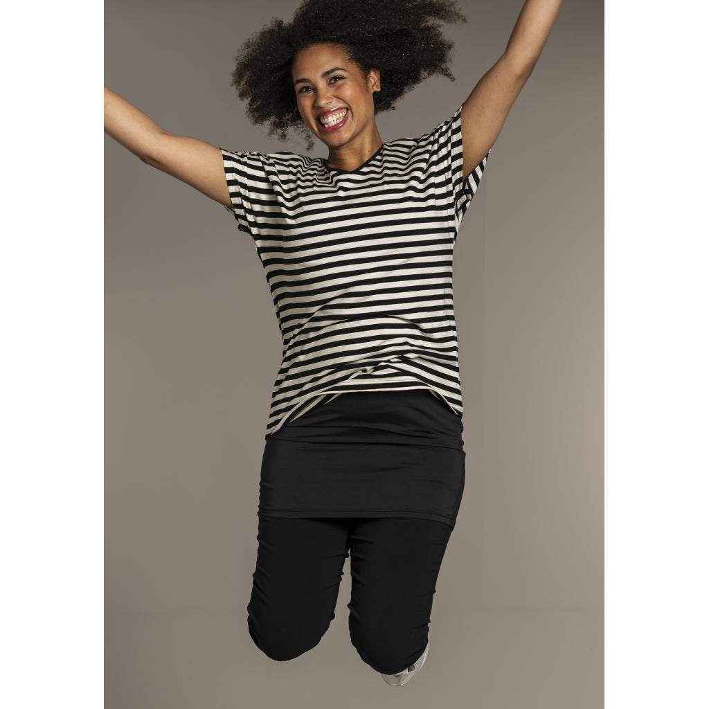 Sandgaard T-shirt striped T-Shirt Striped Black/Offwhite