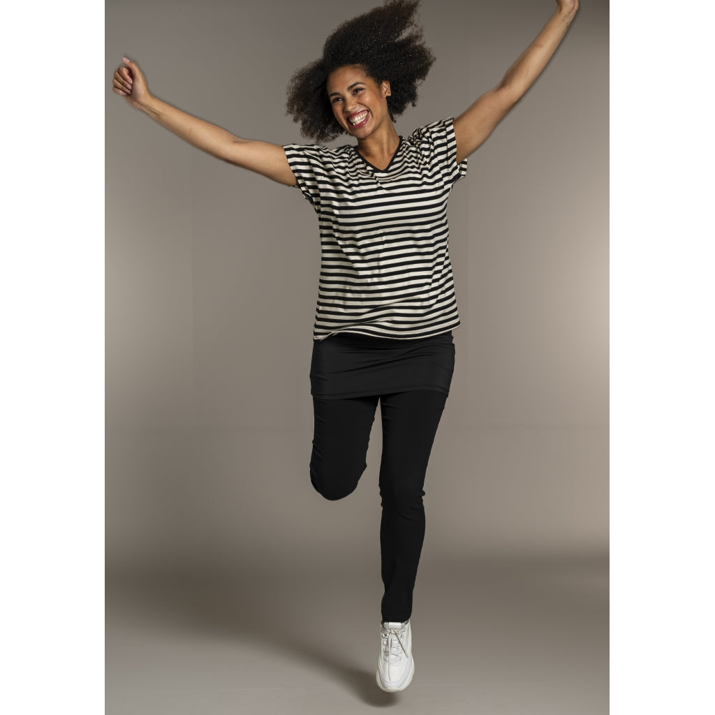 Sandgaard T-shirt striped T-Shirt Striped Black/Offwhite