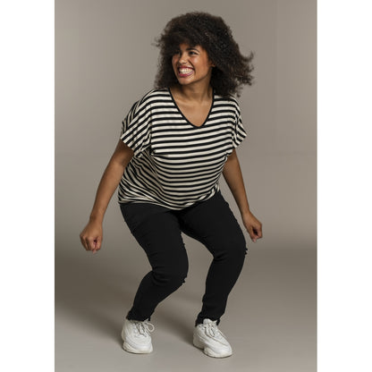 Sandgaard T-shirt striped T-Shirt Striped Black/Offwhite