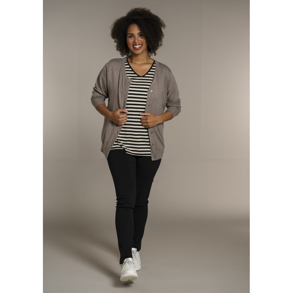 Sandgaard T-shirt striped T-Shirt Striped Black/Offwhite