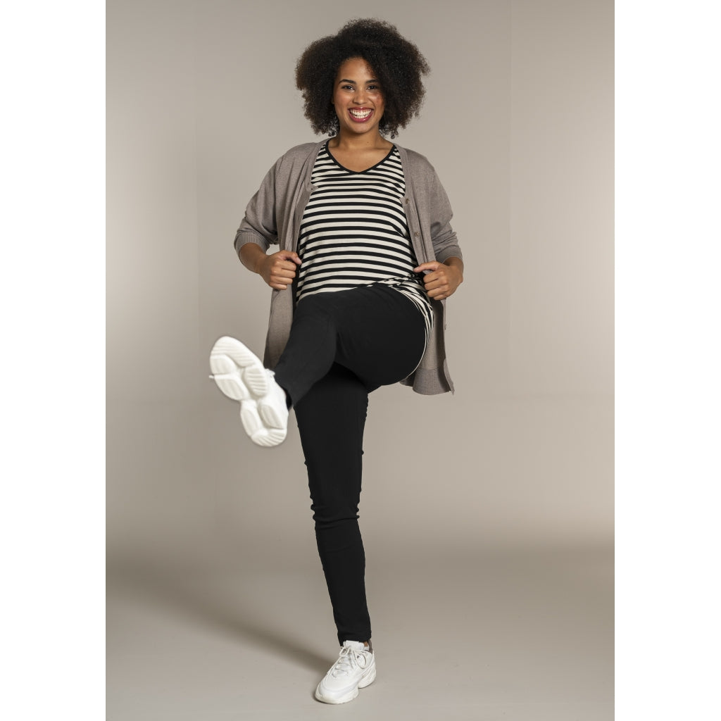 Sandgaard T-shirt striped T-Shirt Striped Black/Offwhite