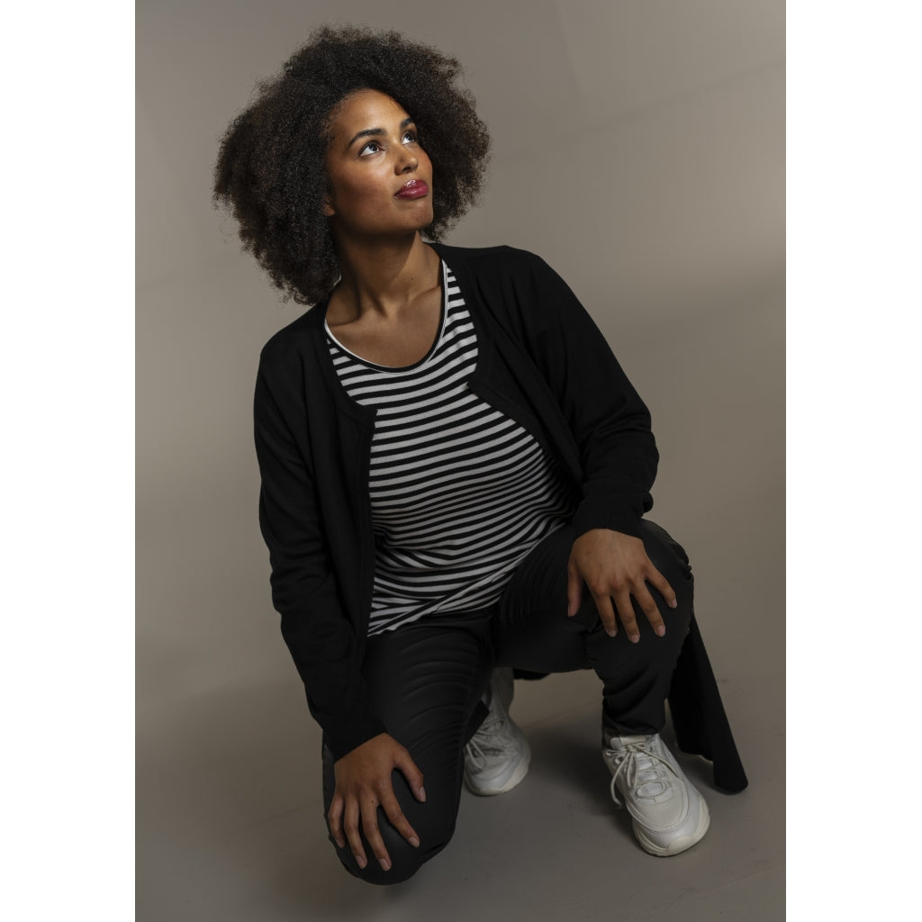 Sandgaard T-shirt striped T-Shirt Striped Black/Offwhite