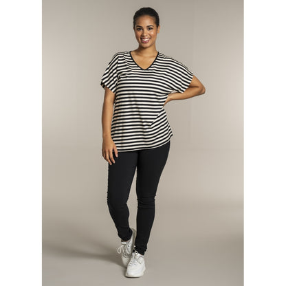 Sandgaard T-shirt striped T-Shirt Striped Black/Offwhite