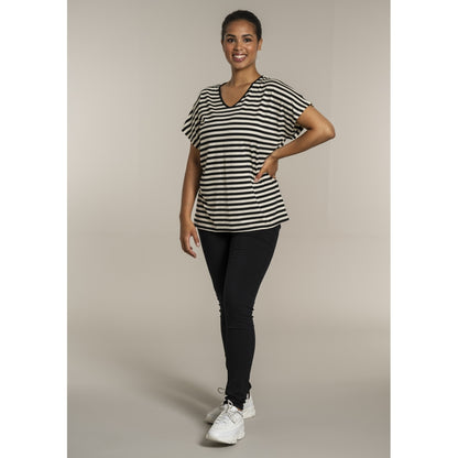 Sandgaard T-shirt striped T-Shirt Striped Black/Offwhite