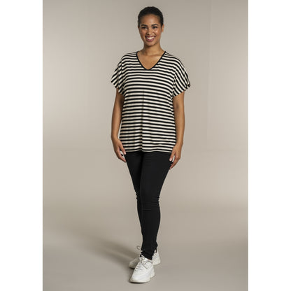 Sandgaard T-shirt striped T-Shirt Striped Black/Offwhite