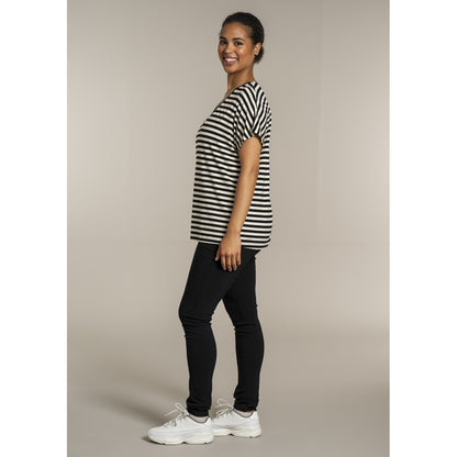 Sandgaard T-shirt striped T-Shirt Striped Black/Offwhite