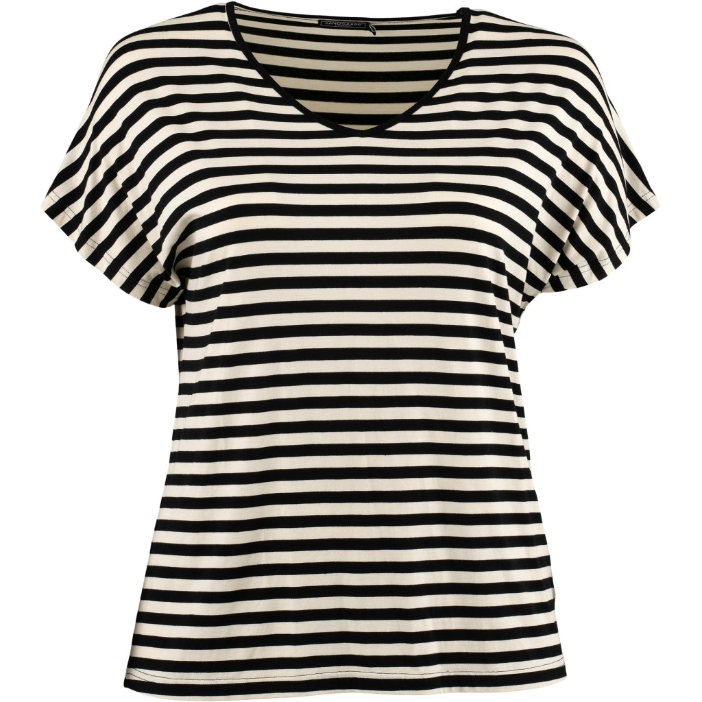 Sandgaard T-shirt striped T-Shirt Striped Black/Offwhite