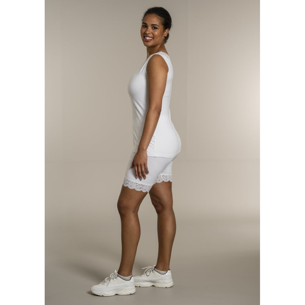 Sandgaard Top med V-hals og bomuld Top White