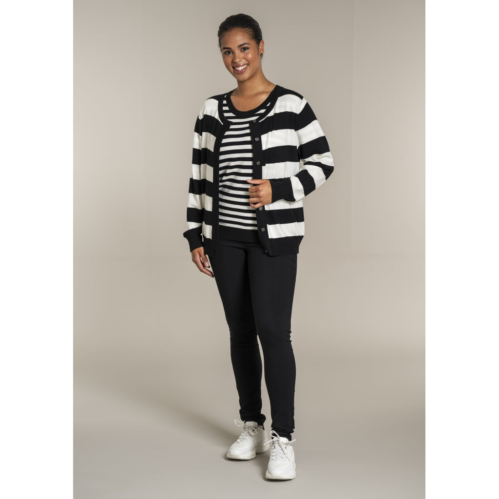 Sandgaard pant Cardigan Black/Offwhite