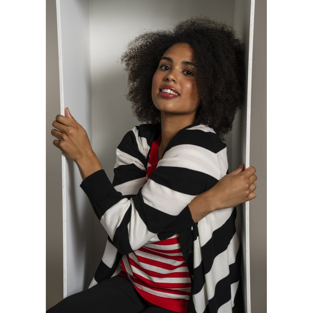 Sandgaard pant Cardigan Black/Offwhite