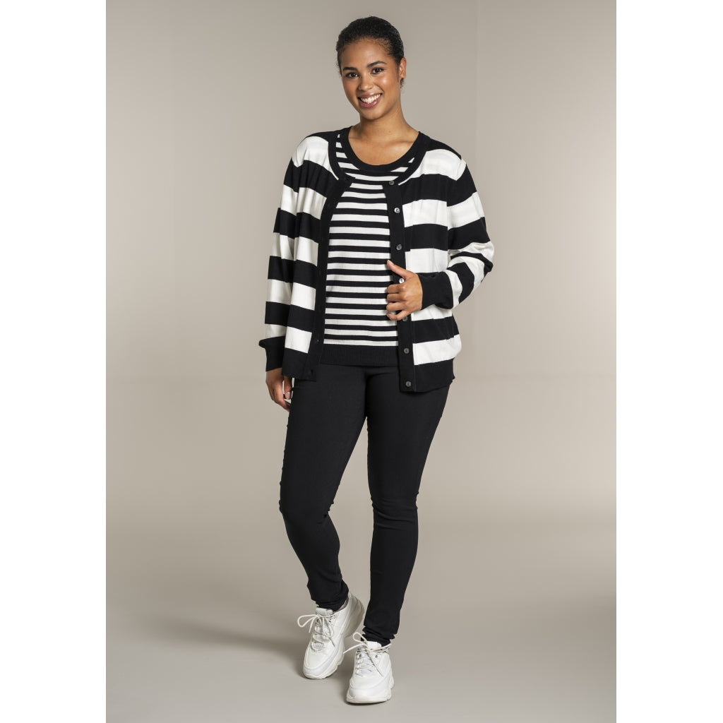 Sandgaard pant Cardigan Black/Offwhite
