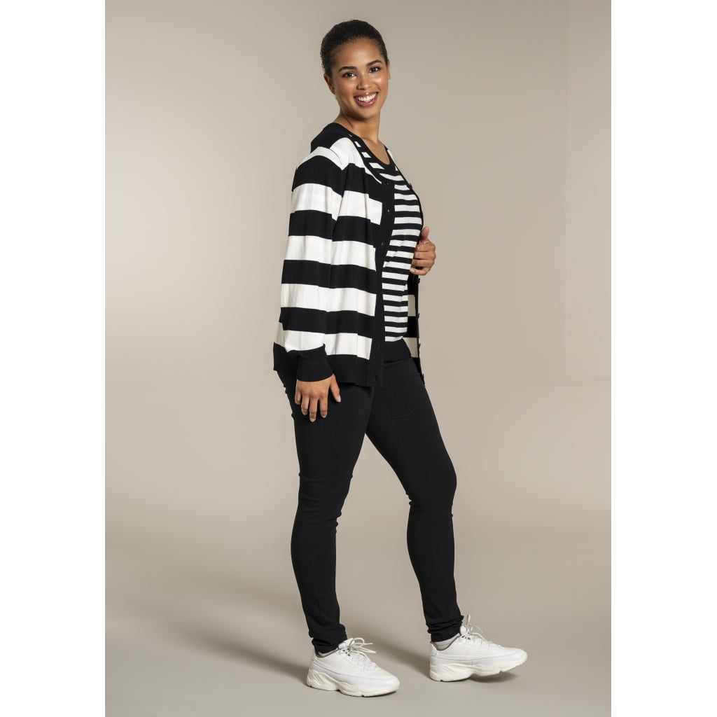 Sandgaard pant Cardigan Black/Offwhite