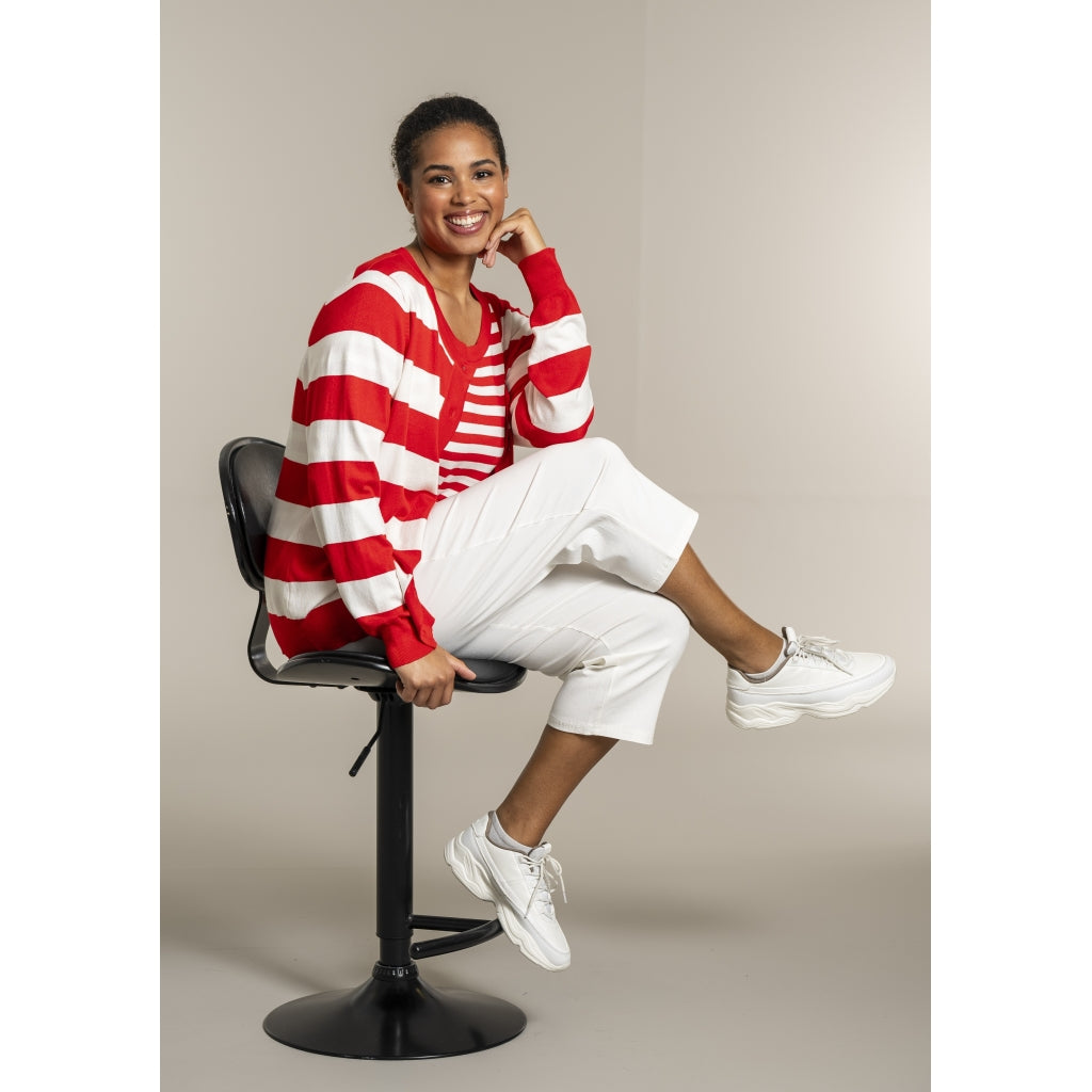 Sandgaard pant Cardigan Mandarin/Offwhite